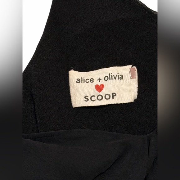 🖤 Alice + Olivia x Scoop Black Maxi Party Dress Sheer Evening Gown Size S 🖤 - Picture 4 of 4